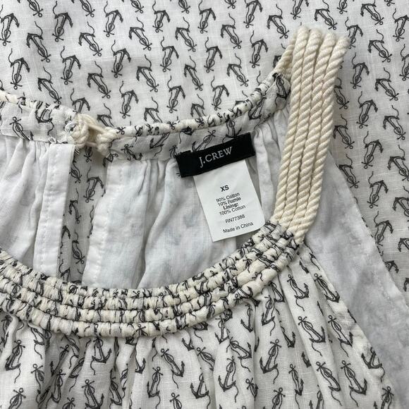 J. Crew Anchor Printed Rope Halter Neck Top Cream Size XS - Picture 8 of 8